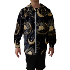 Asian-seamless-pattern-with-clouds-moon-sun-stars-vector-collection-oriental-chinese-japanese-korean Kids  Hooded Windbreaker by Salman4z