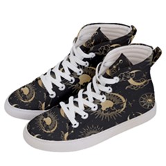 Asian-seamless-pattern-with-clouds-moon-sun-stars-vector-collection-oriental-chinese-japanese-korean Women s Hi-top Skate Sneakers by Salman4z