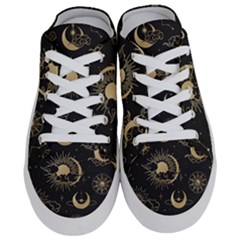 Asian-seamless-pattern-with-clouds-moon-sun-stars-vector-collection-oriental-chinese-japanese-korean Half Slippers by Salman4z