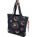 Asian-seamless-pattern-with-clouds-moon-sun-stars-vector-collection-oriental-chinese-japanese-korean Drawstring Tote Bag View1