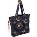 Asian-seamless-pattern-with-clouds-moon-sun-stars-vector-collection-oriental-chinese-japanese-korean Drawstring Tote Bag View2