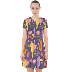 Exotic-seamless-pattern-with-parrots-fruits Adorable In Chiffon Dress by Salman4z