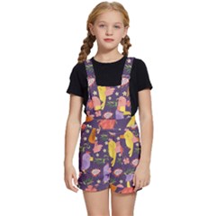 Exotic-seamless-pattern-with-parrots-fruits Kids  Short Overalls by Salman4z