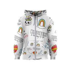 Abstract-fashion-background-suitable-fabric-printing Kids  Zipper Hoodie by Salman4z