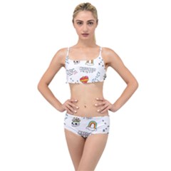 Abstract-fashion-background-suitable-fabric-printing Layered Top Bikini Set by Salman4z