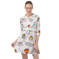 Abstract-fashion-background-suitable-fabric-printing Mini Skater Shirt Dress by Salman4z