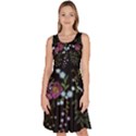 Embroidery-trend-floral-pattern-small-branches-herb-rose Knee Length Skater Dress With Pockets View1