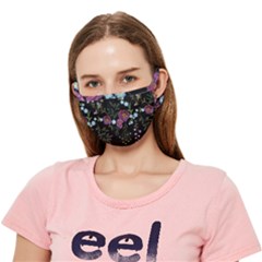 Embroidery-trend-floral-pattern-small-branches-herb-rose Crease Cloth Face Mask (adult)