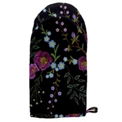 Embroidery-trend-floral-pattern-small-branches-herb-rose Microwave Oven Glove by Salman4z