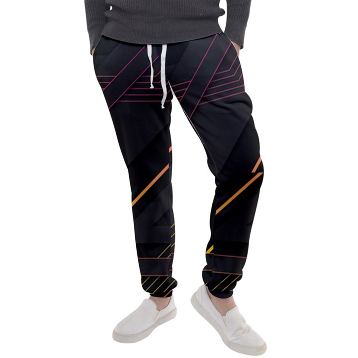 Gradient-geometric-shapes-dark-background Men s Jogger Sweatpants