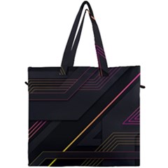 Gradient-geometric-shapes-dark-background Canvas Travel Bag