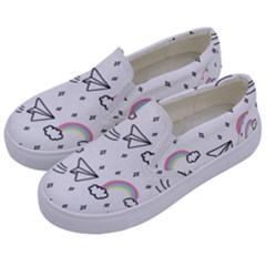 Cute-art-print-pattern Kids  Canvas Slip Ons by Salman4z