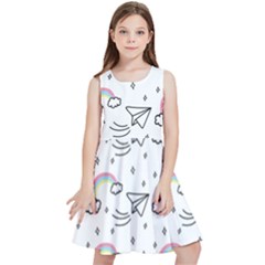 Cute-art-print-pattern Kids  Skater Dress by Salman4z