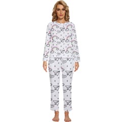 Cute-art-print-pattern Womens  Long Sleeve Lightweight Pajamas Set by Salman4z