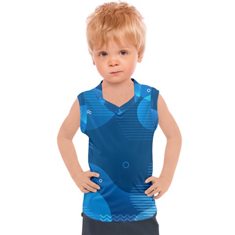 Abstract-classic-blue-background Kids  Sport Tank Top by Salman4z