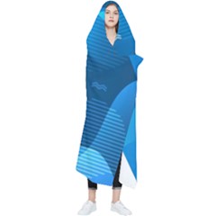 Abstract-classic-blue-background Wearable Blanket by Salman4z