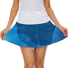 Abstract-classic-blue-background Women s Skort