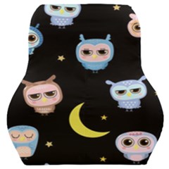 Cute-owl-doodles-with-moon-star-seamless-pattern Car Seat Back Cushion  by Salman4z