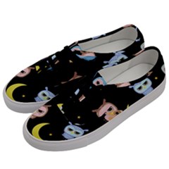 Cute-owl-doodles-with-moon-star-seamless-pattern Men s Classic Low Top Sneakers by Salman4z