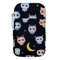 Cute-owl-doodles-with-moon-star-seamless-pattern Waist Pouch (small) by Salman4z