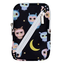 Cute-owl-doodles-with-moon-star-seamless-pattern Belt Pouch Bag (large) by Salman4z