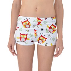 Seamless-pattern-vector-owl-cartoon-with-bugs Boyleg Bikini Bottoms by Salman4z