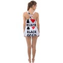 I love black gold Ruffle Top Dress Swimsuit View2