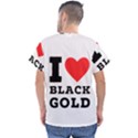 I love black gold Men s V-Neck Scrub Top View2