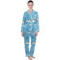 Sky-pattern Women s Long Sleeve Satin Pajamas Set	 View1