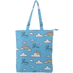 Sky-pattern Double Zip Up Tote Bag by Salman4z