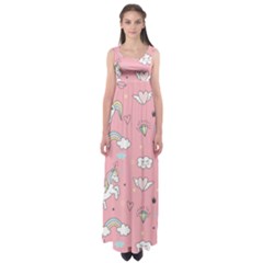 Cute-unicorn-seamless-pattern Empire Waist Maxi Dress by Salman4z