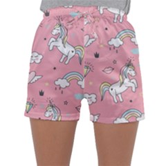 Cute-unicorn-seamless-pattern Sleepwear Shorts by Salman4z