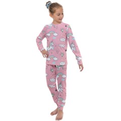 Cute-unicorn-seamless-pattern Kids  Long Sleeve Set 