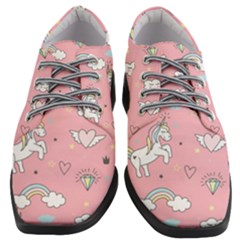 Cute-unicorn-seamless-pattern Women Heeled Oxford Shoes