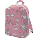 Cute-unicorn-seamless-pattern Zip Up Backpack View1