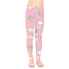 Cute-unicorn-seamless-pattern Kids  Classic Winter Leggings by Salman4z