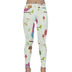 Forest-seamless-pattern-with-cute-owls Classic Yoga Leggings by Salman4z