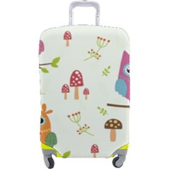 Forest-seamless-pattern-with-cute-owls Luggage Cover (large) by Salman4z