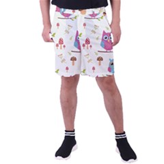 Forest-seamless-pattern-with-cute-owls Men s Pocket Shorts by Salman4z