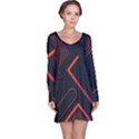 Gradient-geometric-shapes-dark-background-design Long Sleeve Nightdress View1