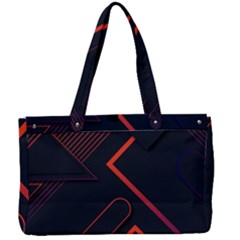 Gradient-geometric-shapes-dark-background-design Canvas Work Bag by Salman4z