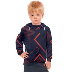 Gradient-geometric-shapes-dark-background-design Kids  Hooded Pullover by Salman4z