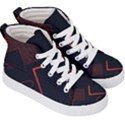 Gradient-geometric-shapes-dark-background-design Kids  Hi-Top Skate Sneakers View3