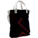 Gradient-geometric-shapes-dark-background-design Canvas Messenger Bag View2