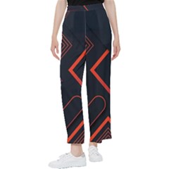 Gradient-geometric-shapes-dark-background-design Women s Pants  by Salman4z