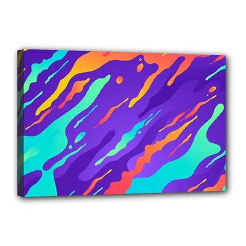 Multicolored-abstract-background Canvas 18  X 12  (stretched) by Salman4z