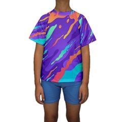 Multicolored-abstract-background Kids  Short Sleeve Swimwear by Salman4z