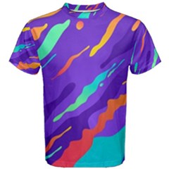 Multicolored-abstract-background Men s Cotton Tee by Salman4z