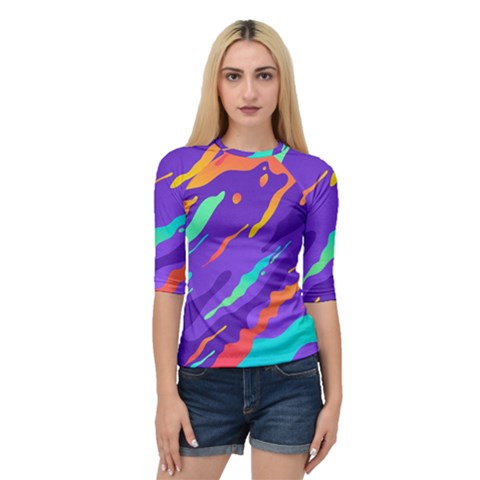 Multicolored-abstract-background Quarter Sleeve Raglan Tee by Salman4z