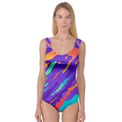 Multicolored-abstract-background Princess Tank Leotard  by Salman4z